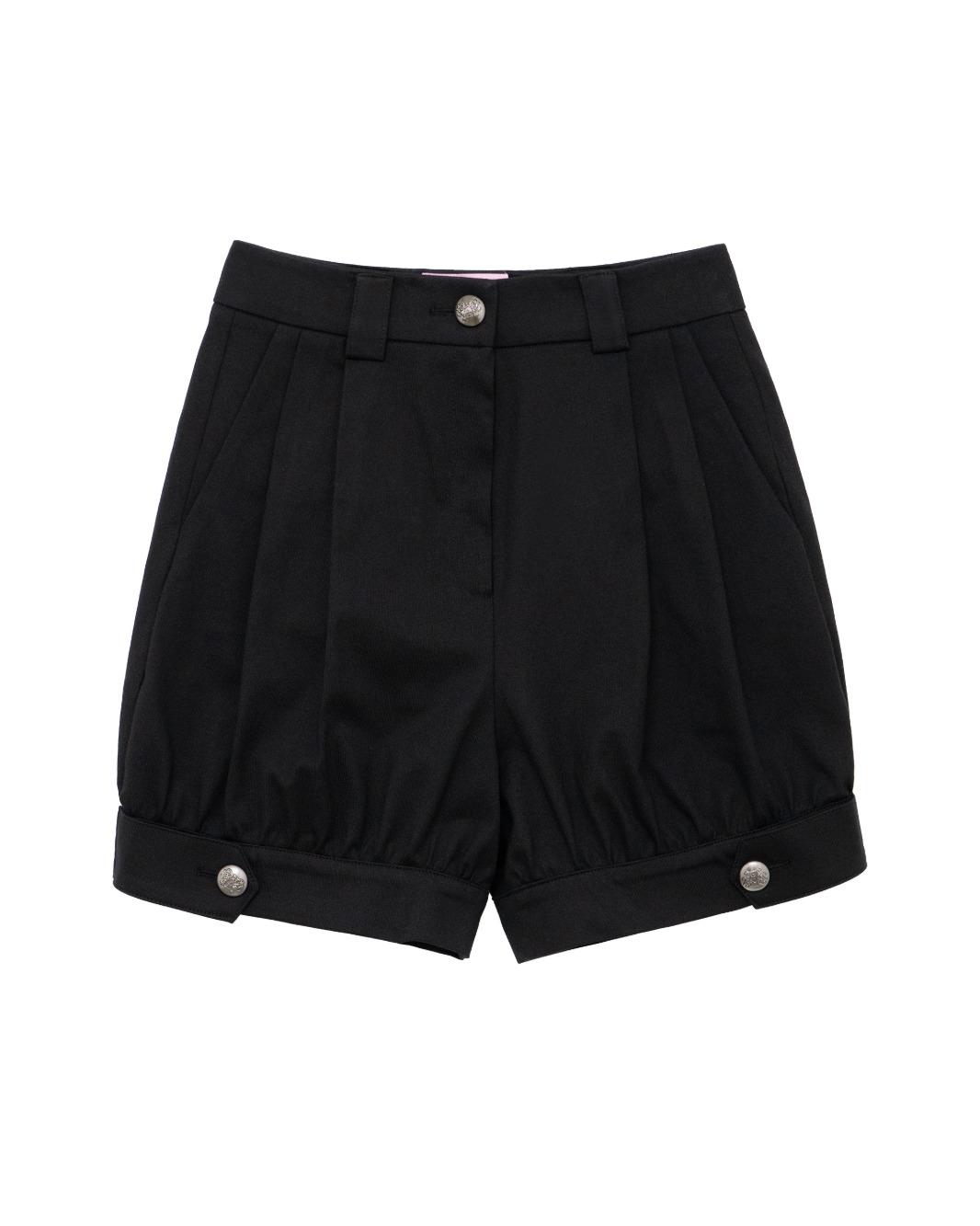 Button Pumpkin Shorts (Black)