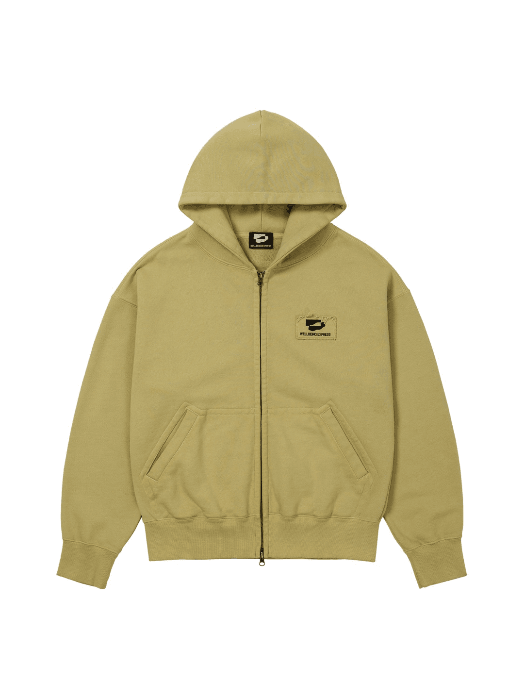 (25FW) Logo Patch Zip Up Leaf Green