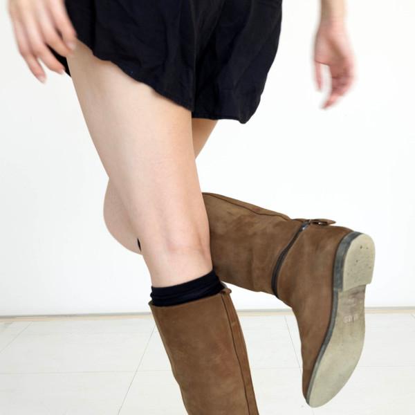 MM6 Maison Margiela Suede Zipper Trim Boots