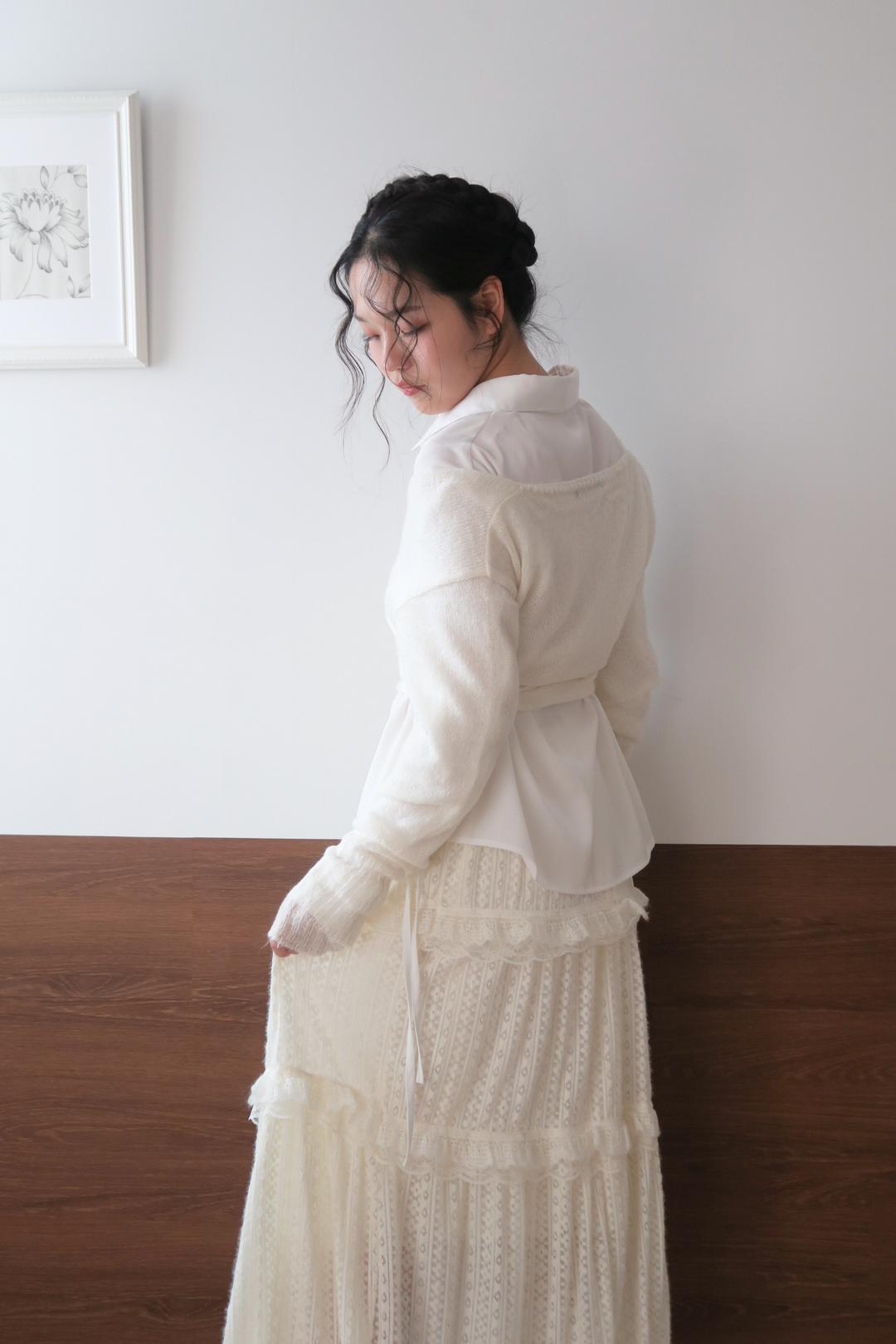 Eto wool lace skirt