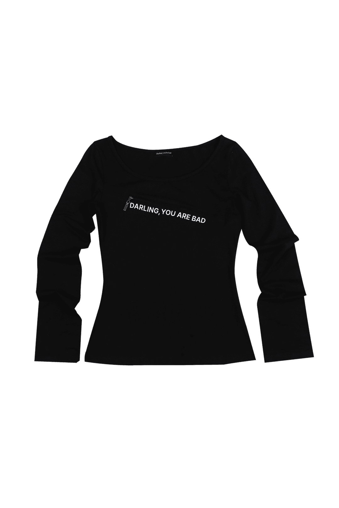 [PRE-ORDER] UNZIPPED LOGO T-SHIRT #BLACK [24.12.18 출고] - 달링유어배드