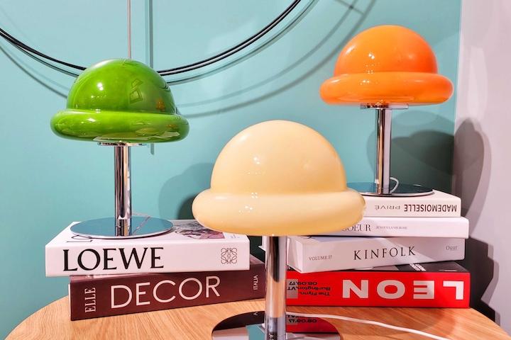 UFO 단스탠드 미드센추리 모던 침실 침대스탠드 탁상조명 인테리어조명(3색변경,밝기조절)