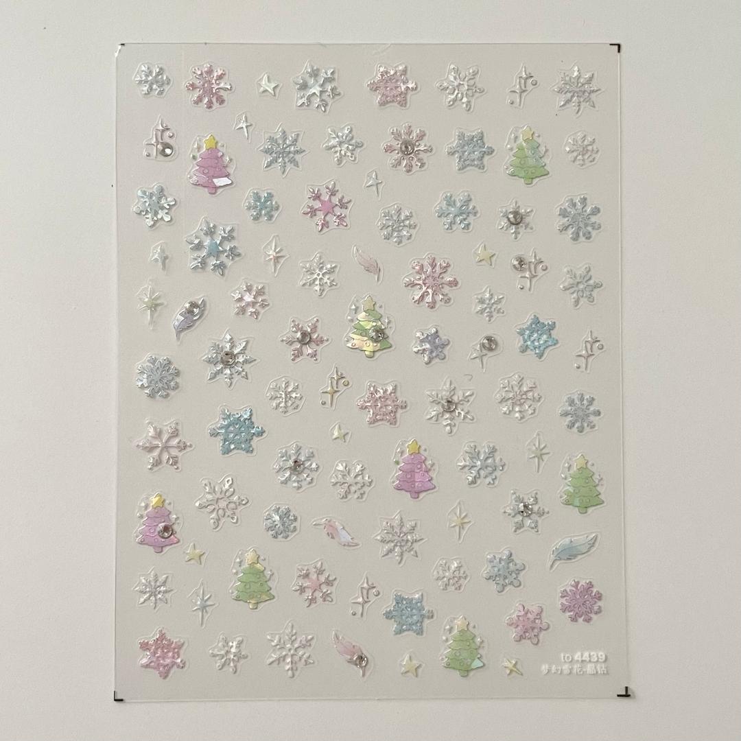 glitter snow camera stickers