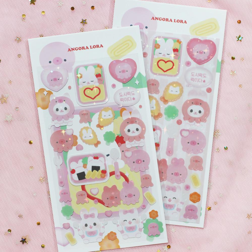 [앙고라로라] 문어 도시락 스티커