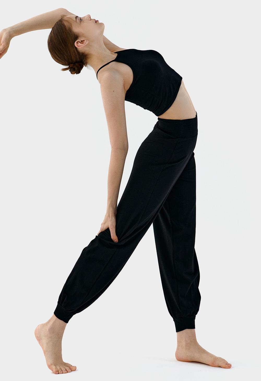 멜티 소프트 와이드 요가팬츠 (블랙)