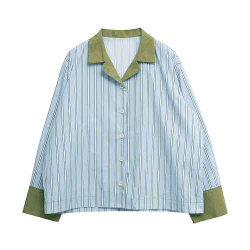 Sky Green Stripe Shirt
