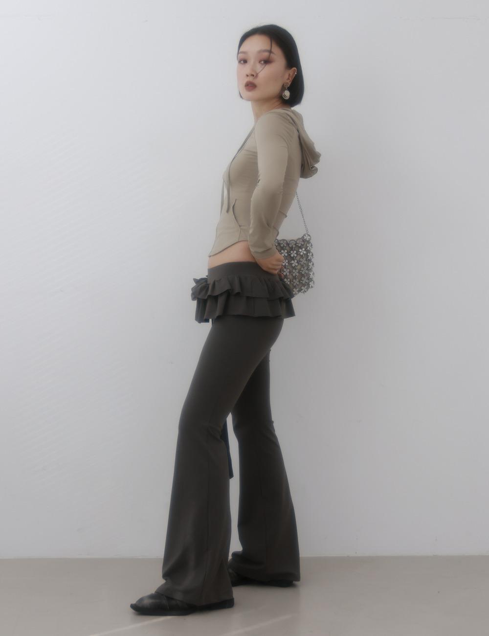 Slim Flare Pants Gray