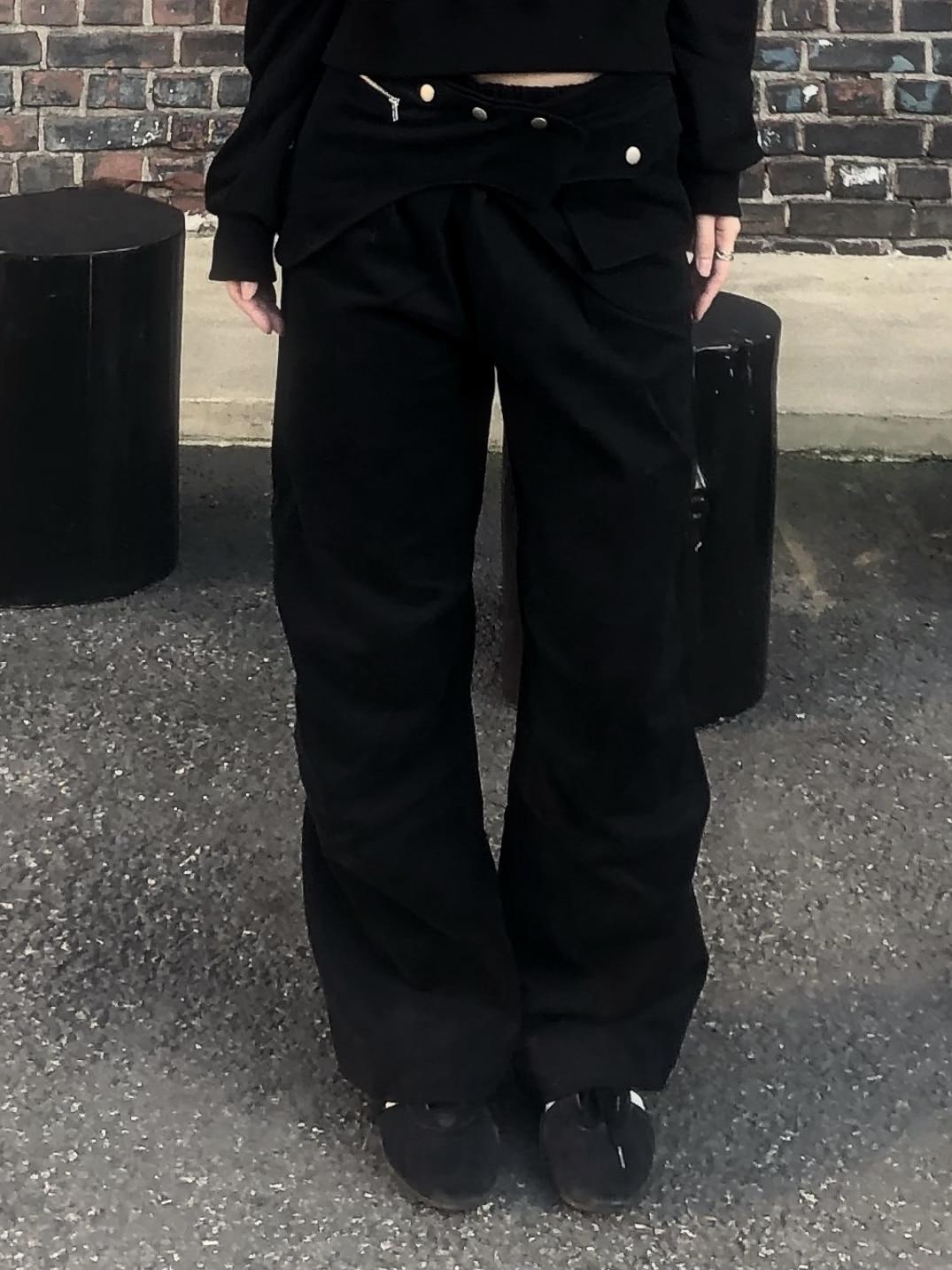 Croise Wrap Layered Pants (2 color)