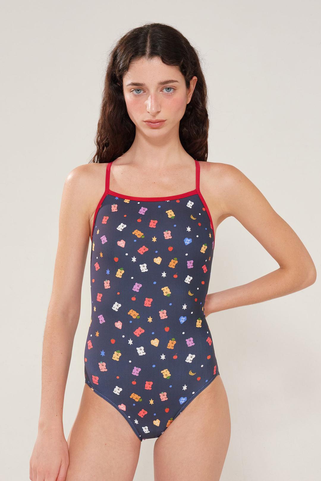 루프루프 with 다이노탱 [보보 프룻_블랙] 원피스 수영복