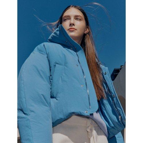Duck Down Short Padding Jumper  Powder Blue