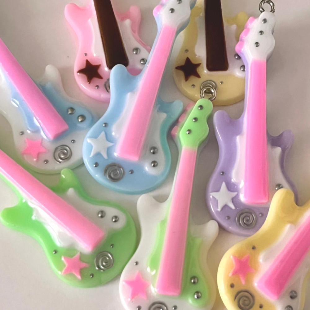 [JADU⋆자두] star guitar keyring (6types)