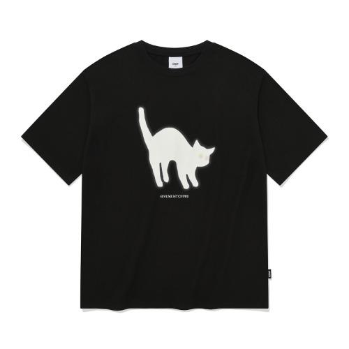 [8/21 예약배송] [6차 리오더] Chuck Greedy Cat T-Shirt, Black