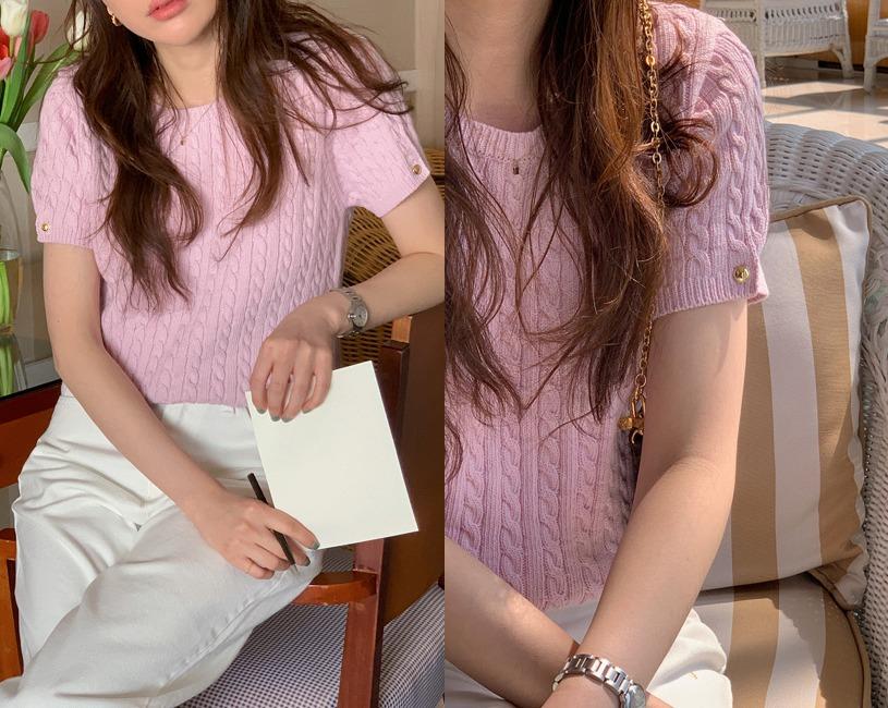 [LEBONE] Roue knit (라벤더핑크)(1차수량소진/예약주문/10~15일정도 소요)