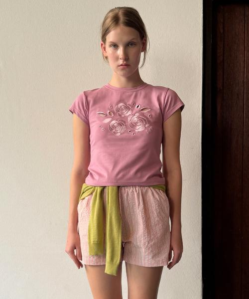 Rose Punching T-Shirt (Pink)