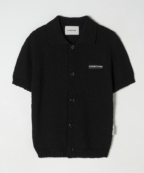 Weaving Sweater Cardigan (Black)
