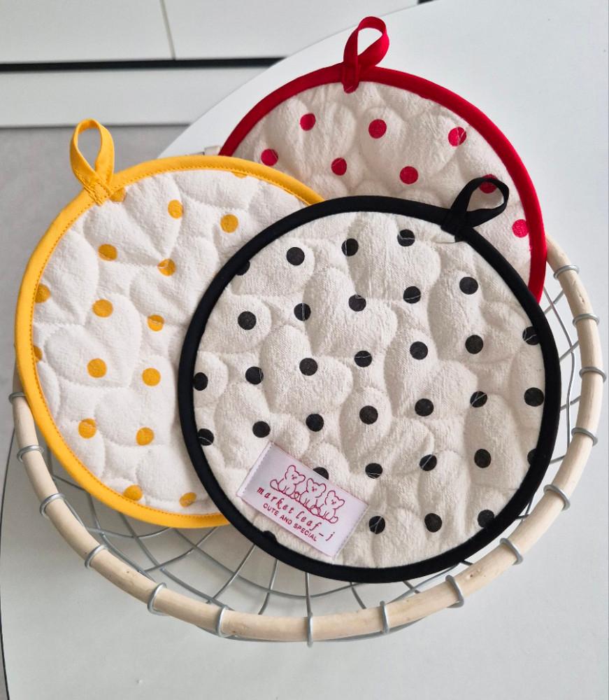 냄비받침 하트누빔 팟홀더 티코스터