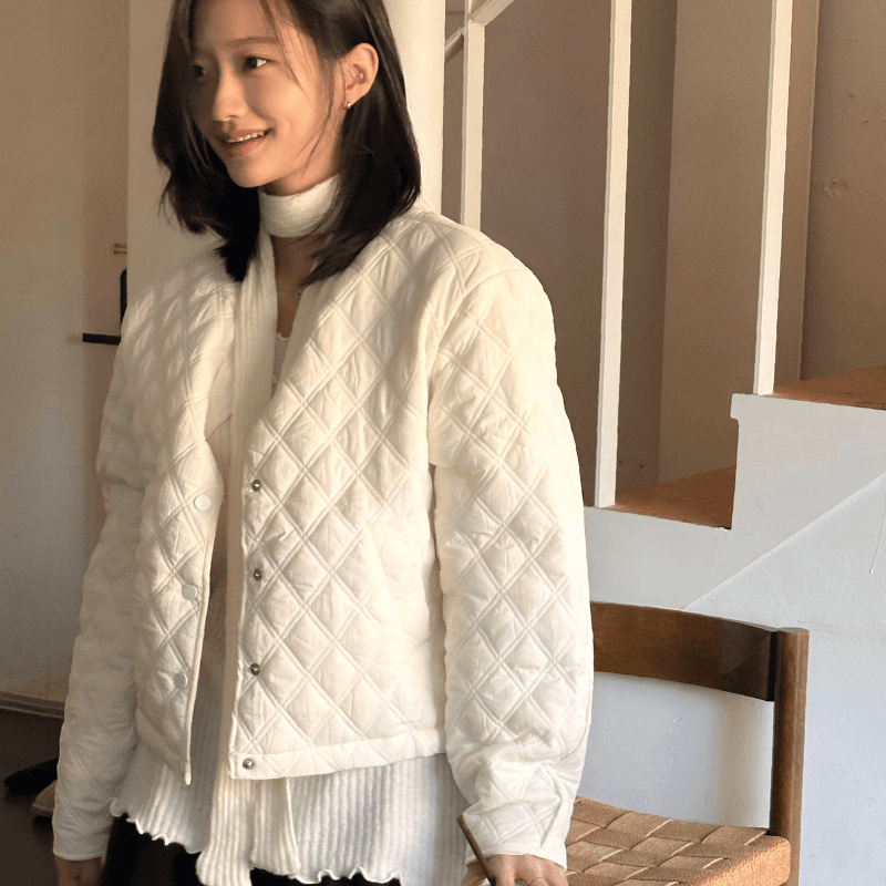 퀼트 패딩 (ivory)