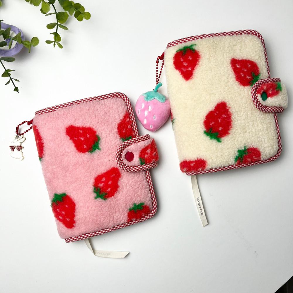 딸기우유 북커버 콜북 호보니치  A6  책커버 다이어리커버 패브릭