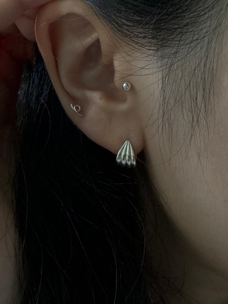 nudea - 누데아 어니언 원터치 이어링 실버 귀걸이 silver925