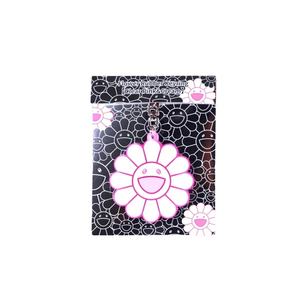카이카이키키 플라워 러버 키링 클리어 핑크 크림