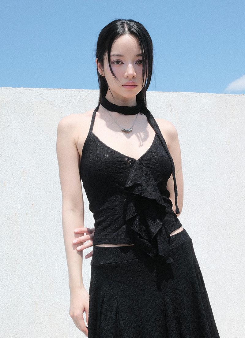 SIA TIE SLEEVELESS / BLACK