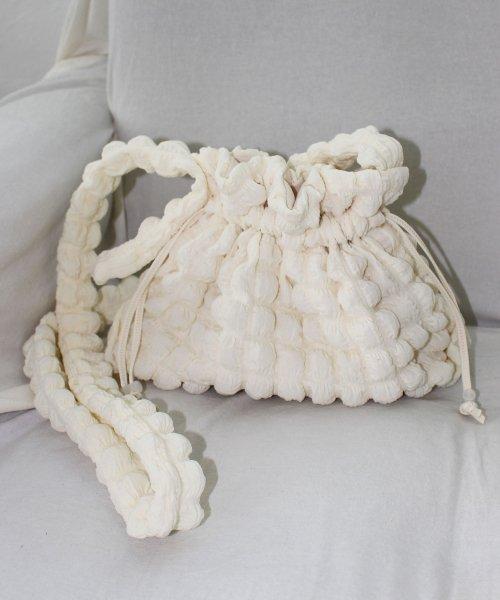 팝콘 복조리 미니 크로스백 아이보리