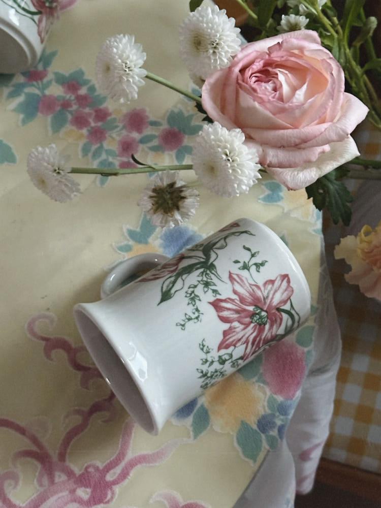 [중고] 영국 처칠 핑크플라워 머그컵 / England Churchill pink flower mug
