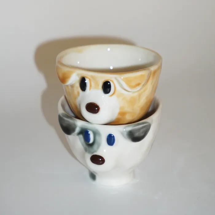 nokdu+badugi-jan (2p) / 강아지 술잔 찻잔 (2p)