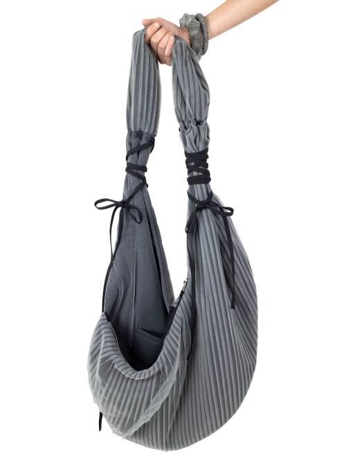 TULLE PLEATED BAG CROW BLACK / CELESTE