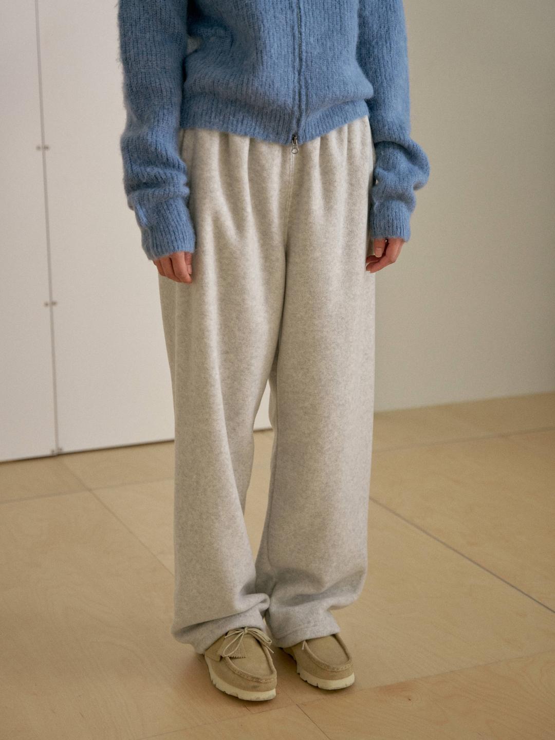 플리스 스트링 스웨트팬츠 - 라이트 그레이 [11/28(금) 출고]