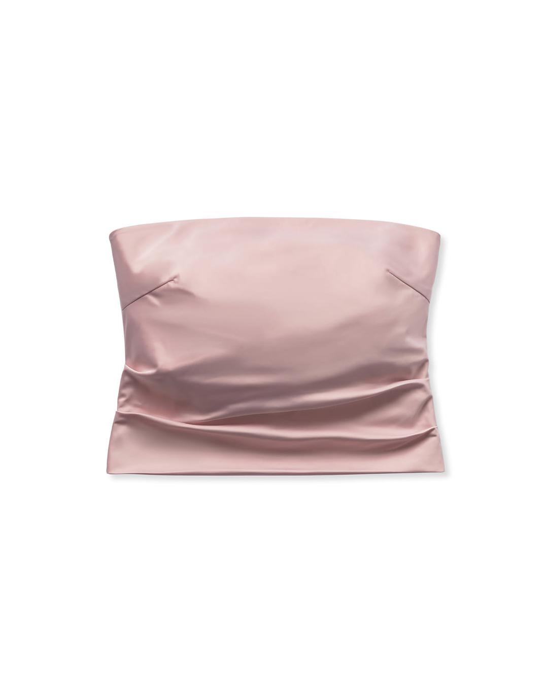 NYLON WRINKLED TOP (PINK)