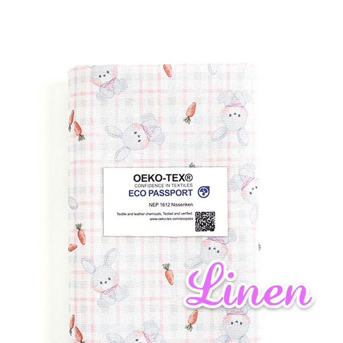 오코텍스인증 E-DTP 대폭린넨)  캐럿피크닉 _핑크 ML1366