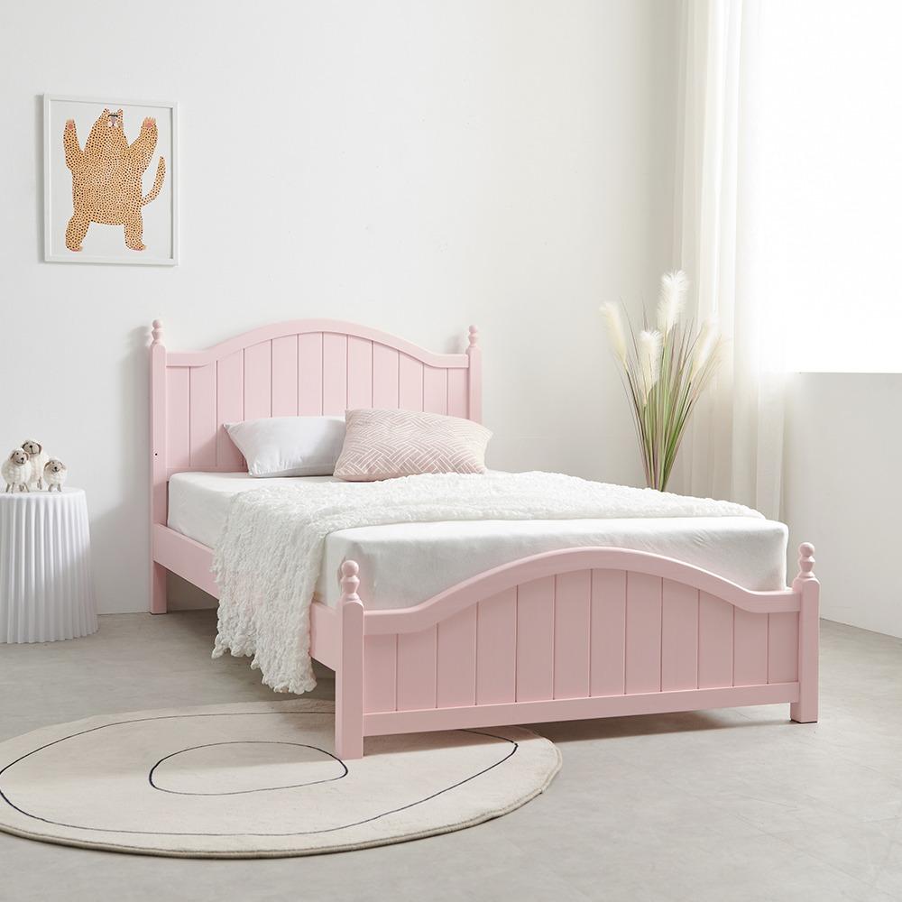 밀라 원목 침대 프레임 SS