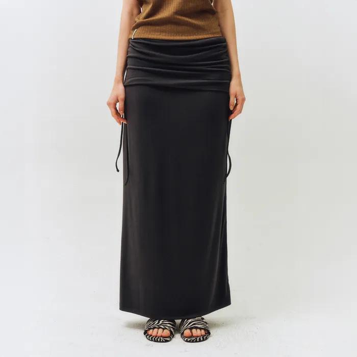 [9/03 예약발송]Every Day Comfort Long Skirt_CTS618(Charcoal)