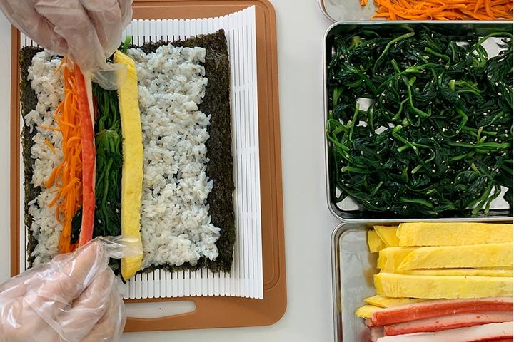 김밥말이 김발 세척가능 일본 화이트 PP 김밥말기 김밥발