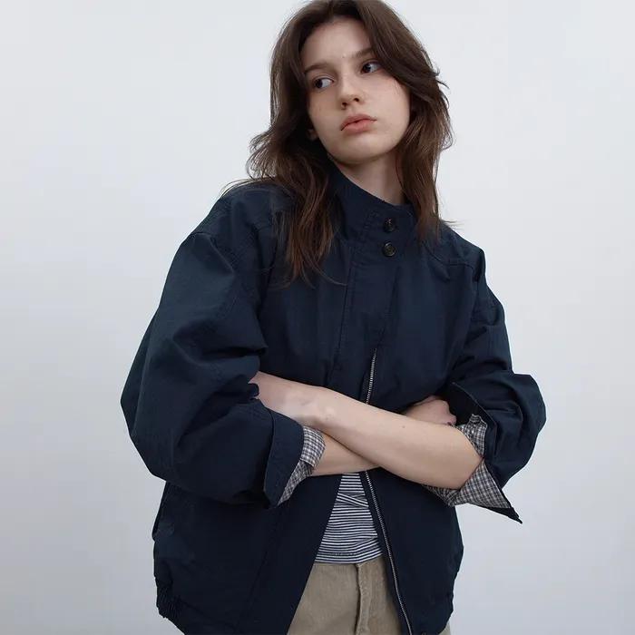 [5차/예약배송] Classic harrington jumper (navy)