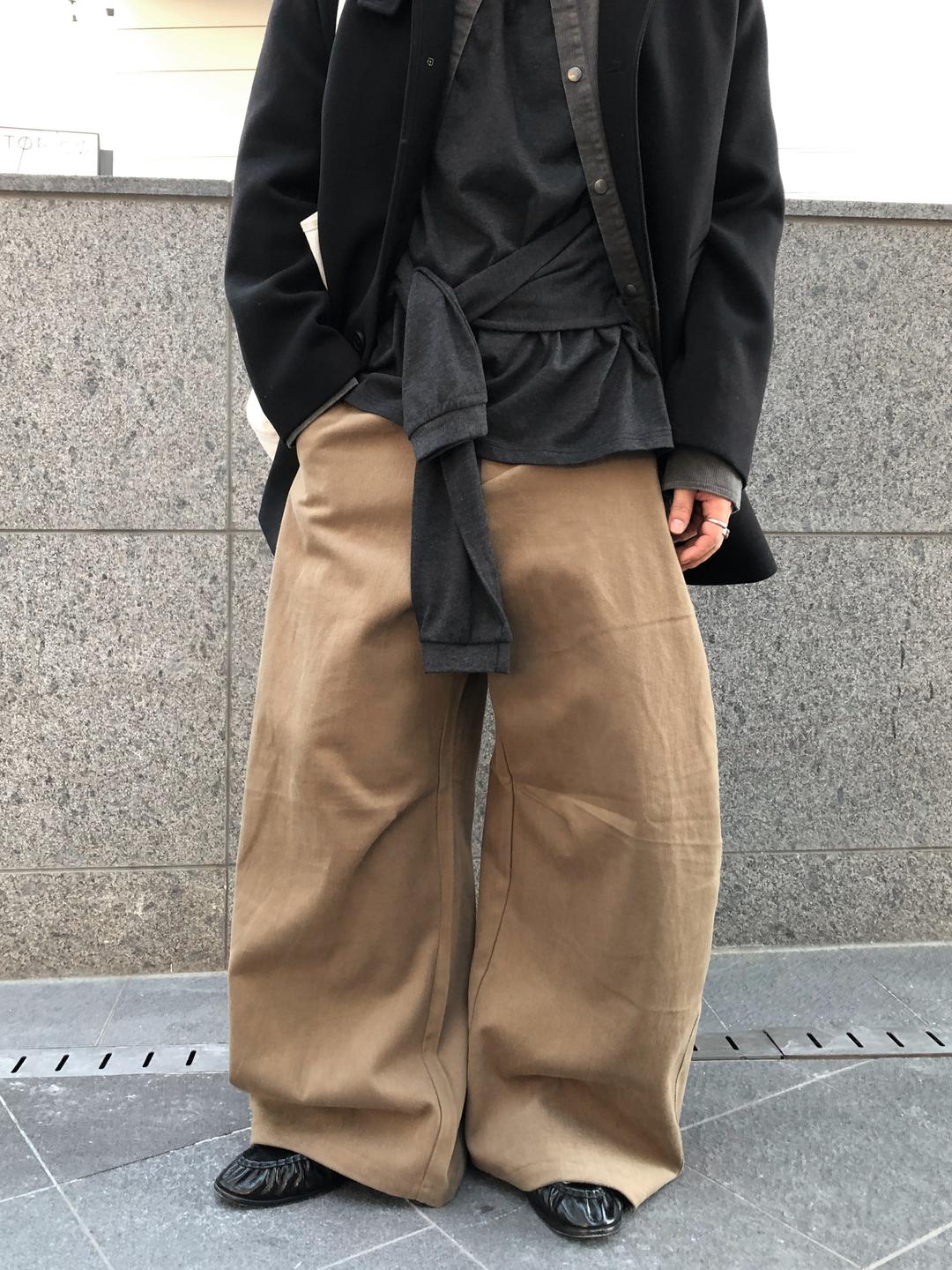 MAXI PEACH COTTON WIDE PANTS