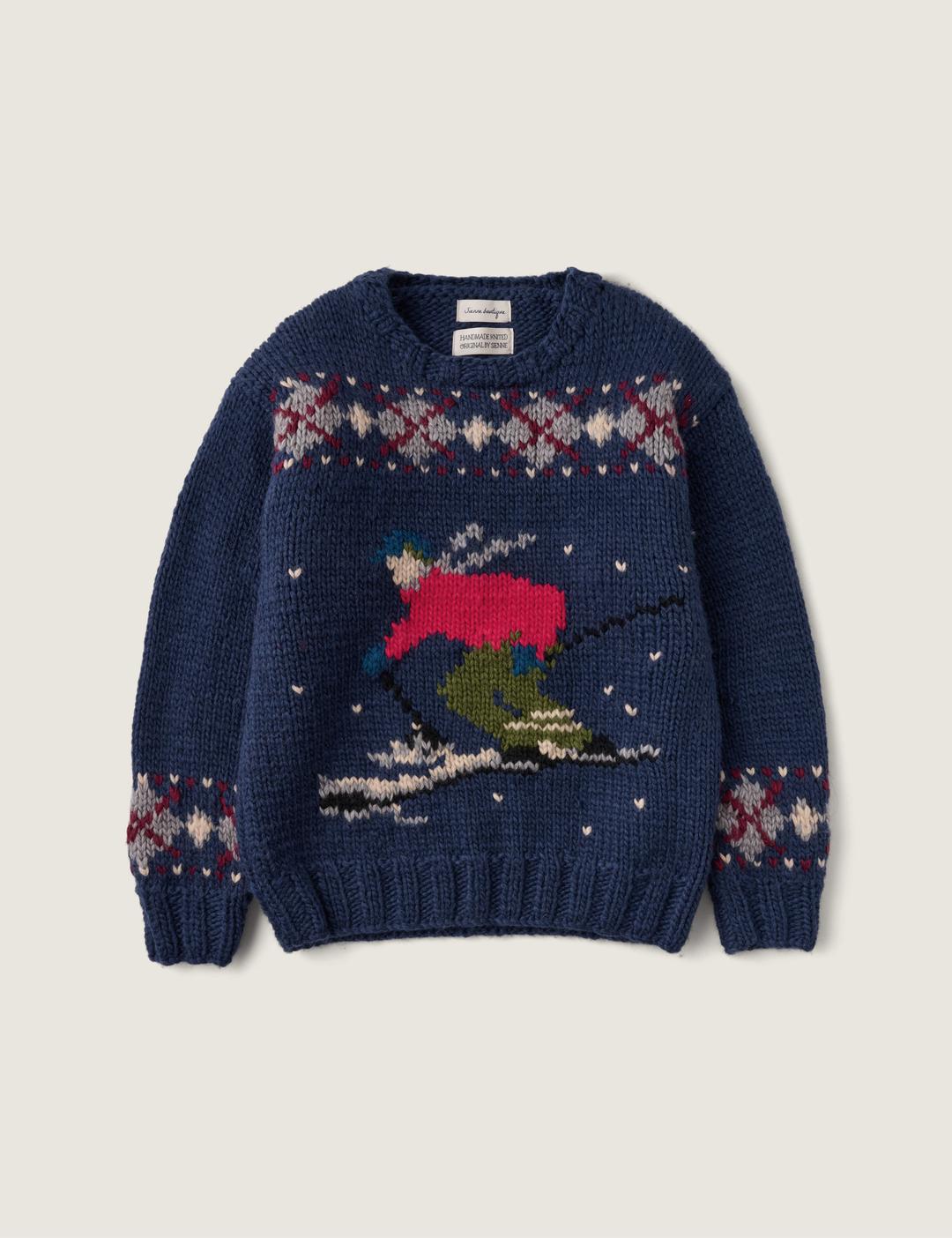 Skier Wool Hand Knit (Navy)