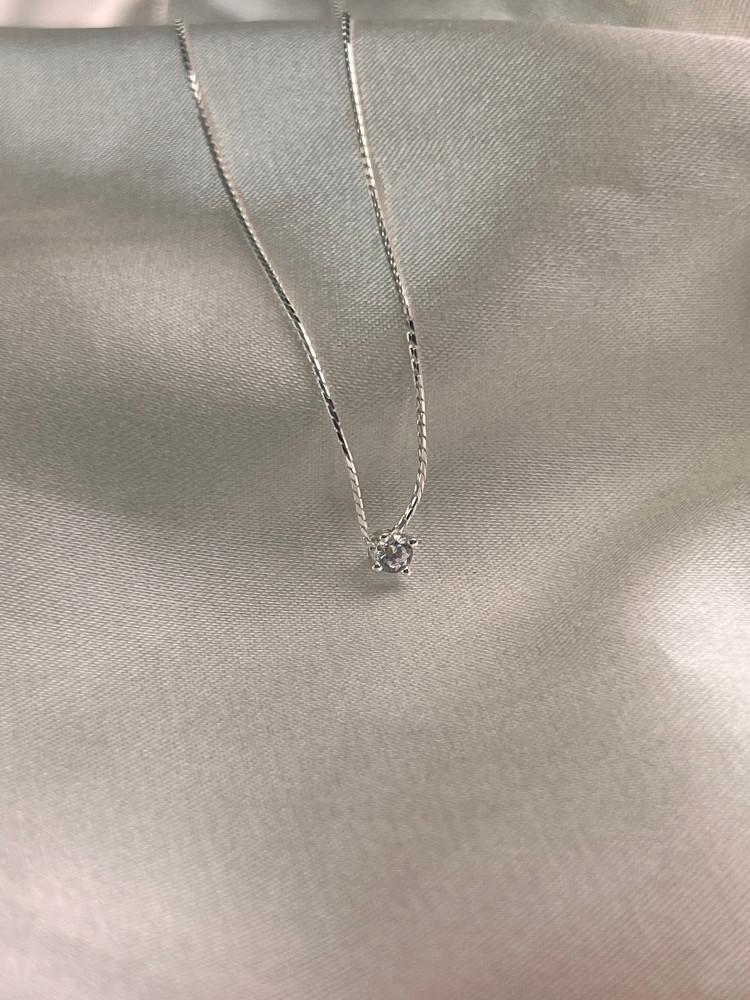 큐빅목걸이 실버925 사람이 소중한 가게 생리대지원 기부목걸이 후원목걸이