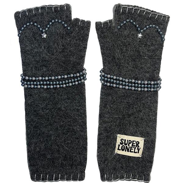 angora beads warmer - grey