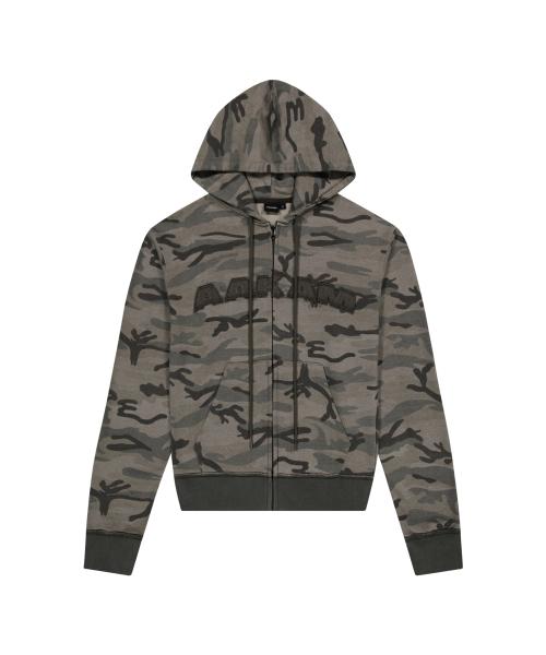 아캄(AAKAM)  Contrast Logo Zip-Up Hoodie (Khaki) - 사이즈 & 후기 | 무신사