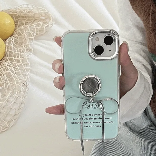 실버 리본+스마트톡톡set 민트 젤리 케이스