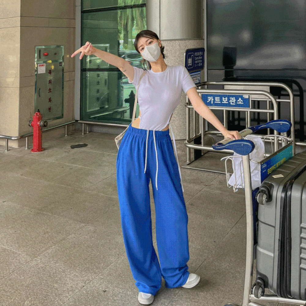 [20컬러💙롱&숏&조거ver] 매일 골라 입는 트레이닝 와이드 팬츠 조거 팬츠 츄리닝 바지 롱 숏 하이웨스트 밴딩 트레이닝 팬츠  20color