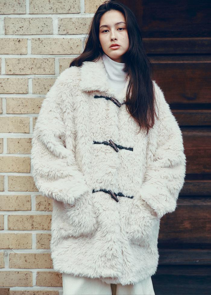 Toggle Point Fur Coat_CTO149(Cream)