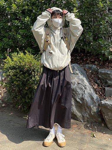 Two-way string hood zipup / 3color