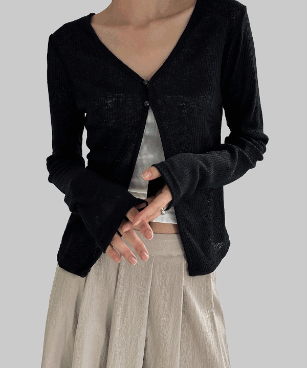 매니크 [무료배송/9천장판매] 코모 투버튼 골지 니트 가디건