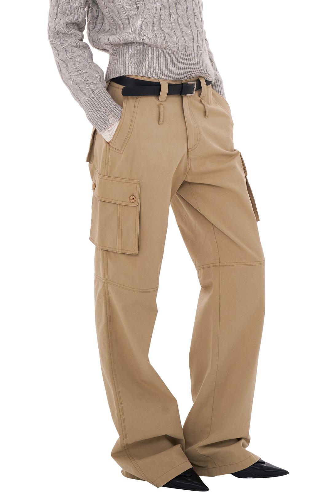 WIDE LEG POCKET CARGO PANTS - XS
