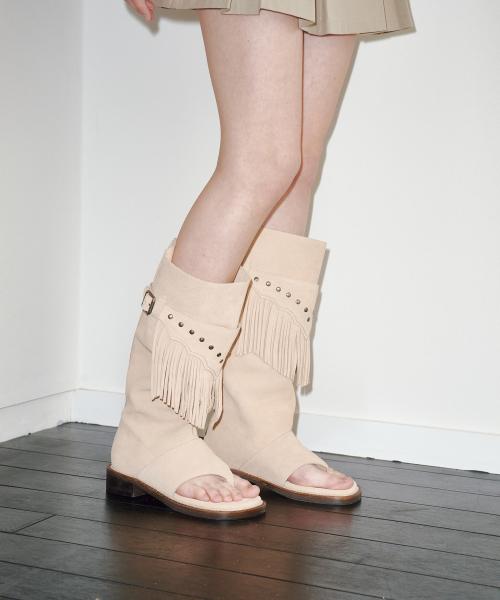 (Leather)Epino flip flops two way boots