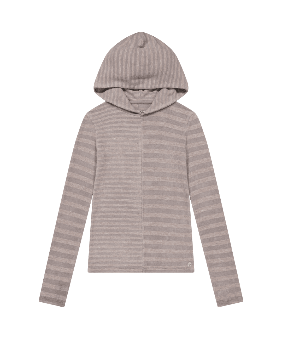 MIXED STRIPE HOODIE PURPLE