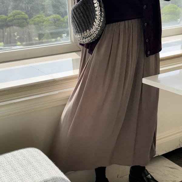 becky pleats skirt (mocha)